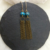 Jasper Tassel Earrings - Rondelle