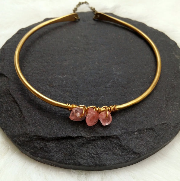 Eternity Bangle - Rose Quartz