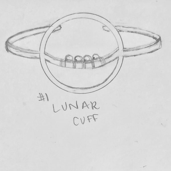 Lunar Cuff - modification fee - additional lapis stone