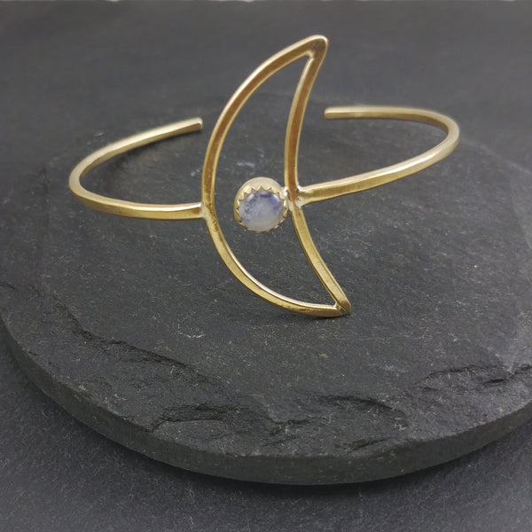 NEW Crescent Cuff - Moonstone