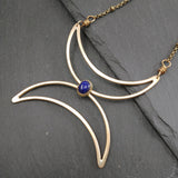 NEW Twin Moon Necklace - Lapis Lazuli