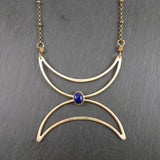 NEW Twin Moon Necklace - Lapis Lazuli