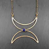 NEW Twin Moon Necklace - Lapis Lazuli