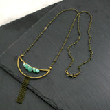 Crescent Necklace - Amazonite