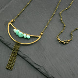 Crescent Necklace - Amazonite