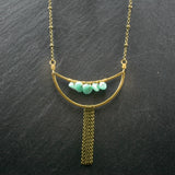 Crescent Necklace - Amazonite