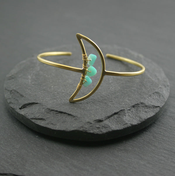 Crescent Cuff - Amazonite