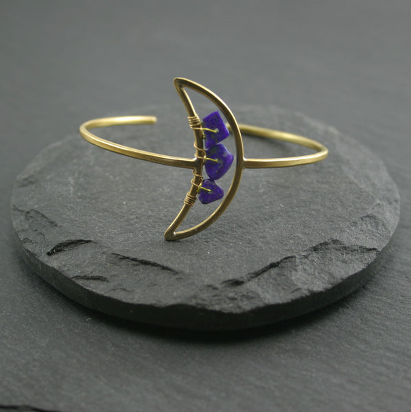 Crescent Cuff - Lapis Lazuli
