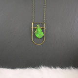 Mini Shield Necklace - Apple Green
