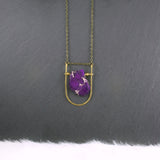 Mini Shield Necklace - Violet