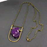 Mini Shield Necklace - Violet