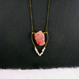 Mini Howlite Emblem Necklace - Pink