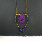 Large Lapis Lazuli Emblem Necklace - Violet