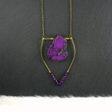 Large Lapis Lazuli Emblem Necklace - Violet
