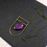 Large Shield Necklace - Purple/Indigo