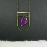 Large Shield Necklace - Purple/Indigo