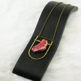 Mini Shield Necklace - Pink