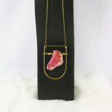 Mini Shield Necklace - Pink