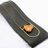 Mini Shield Necklace - Orange