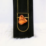 Mini Shield Necklace - Orange