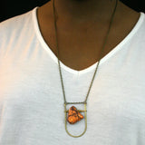Mini Shield Necklace - Pink