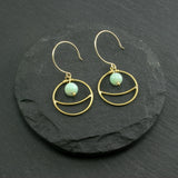 Lunar Earrings - Amazonite