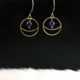 Lunar Earrings - Lapis Lazuli