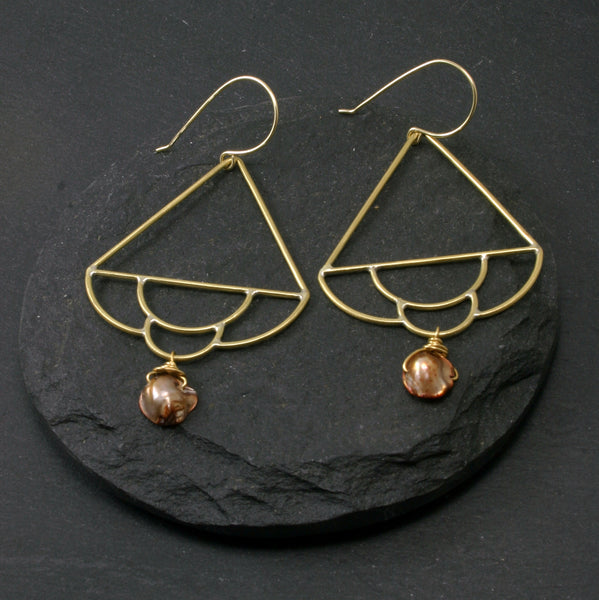 Siren Earrings - Brown