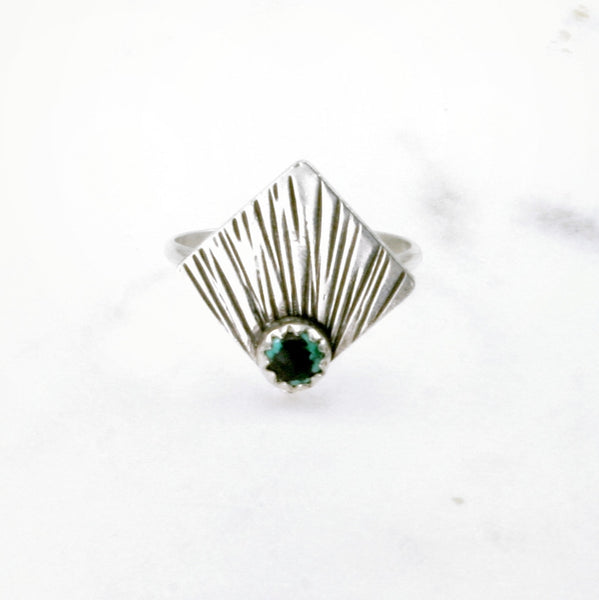 Sunburst Mini Ring - Square