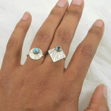 Sunburst Mini Ring - Square