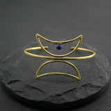 Twin Moon Cuff - Lapis Lazuli