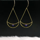 Twin Moon Earrings - Lapis Lazuli