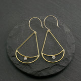 Twin Moon Earrings - Moonstone