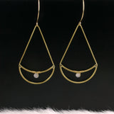 Twin Moon Earrings - Moonstone